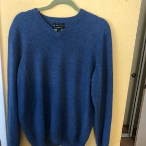 CLUB ROOM ESTATE CASHMERE MEN'S M LONG SLEEVE BLUE